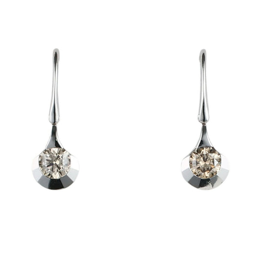 カシケイ ダイヤモンド 0.40ct アンフォゲッタブル ドッツ ピアス K18WG J0611