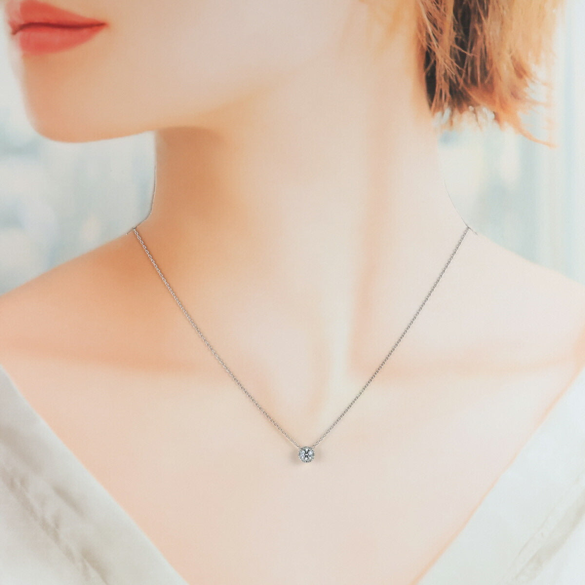 ヴァンドーム青山 D-VVS2-EX ダイヤモンド 0.189ct 0.06ct グレース ネックレス Pt950 箱・保付 J0615