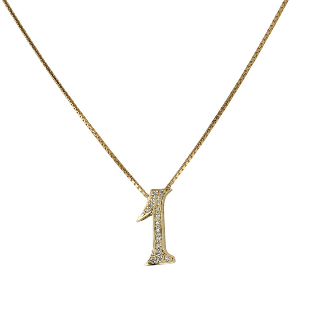 ゆきざき ダイヤモンド 0.17ct ノンブル No.1 ネックレス K18YG J0717