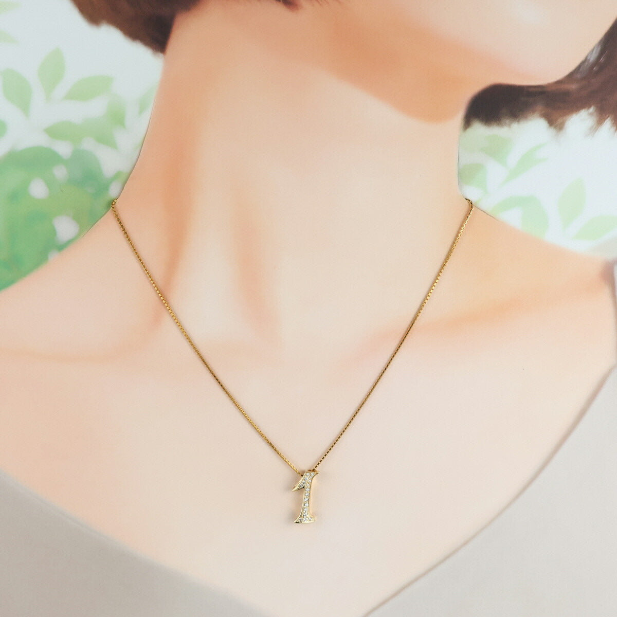 ゆきざき ダイヤモンド 0.17ct ノンブル No.1 ネックレス K18YG J0717