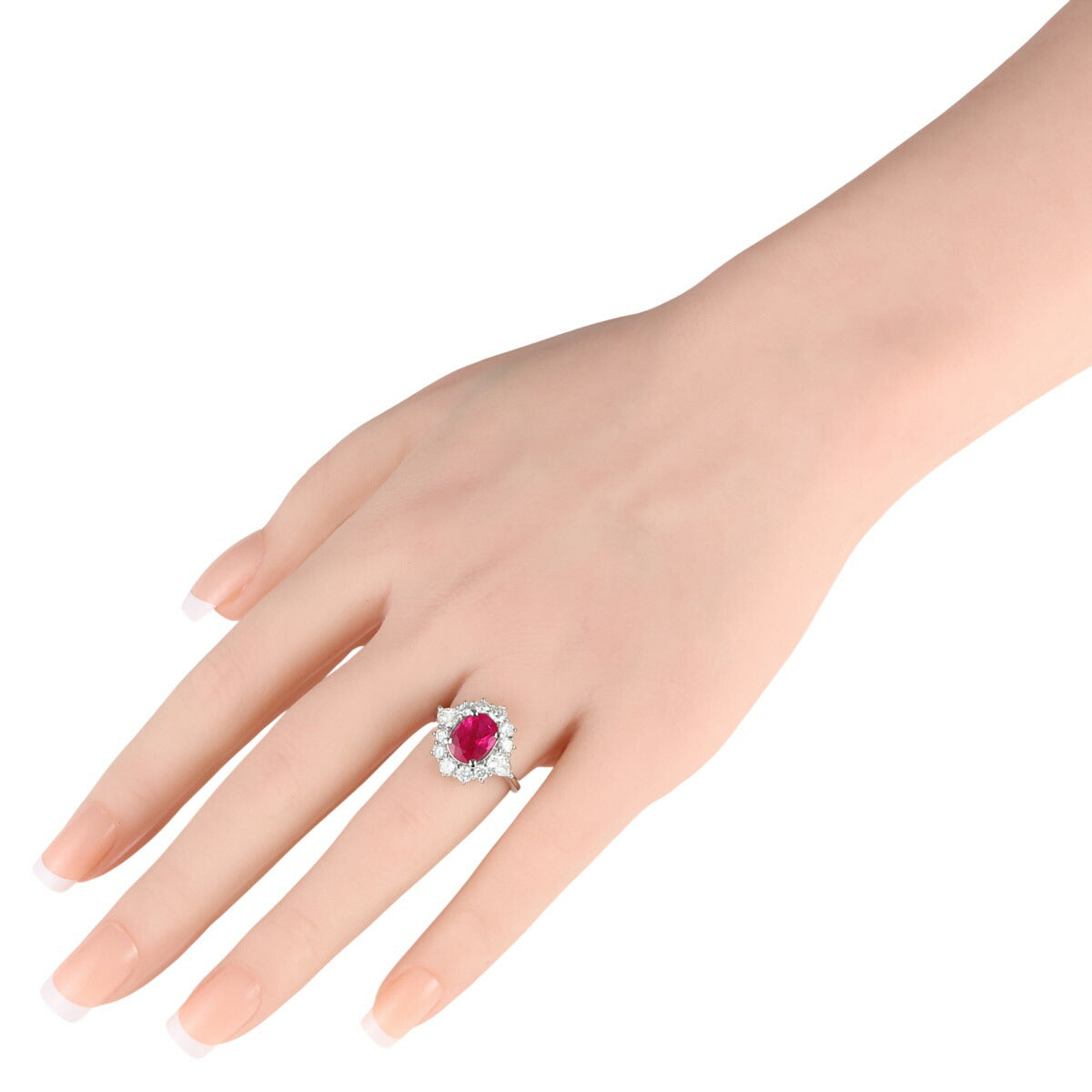 ルビー 2.03ct ダイヤモンド 1.48ct リング Pt900 12号 鑑別書付 J0741