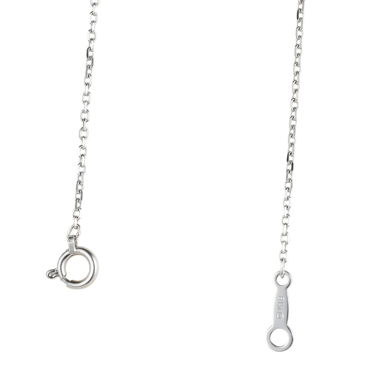 ミキモト ダイヤモンド 0.01ct クロスデザイン ネックレス K18WG J0886