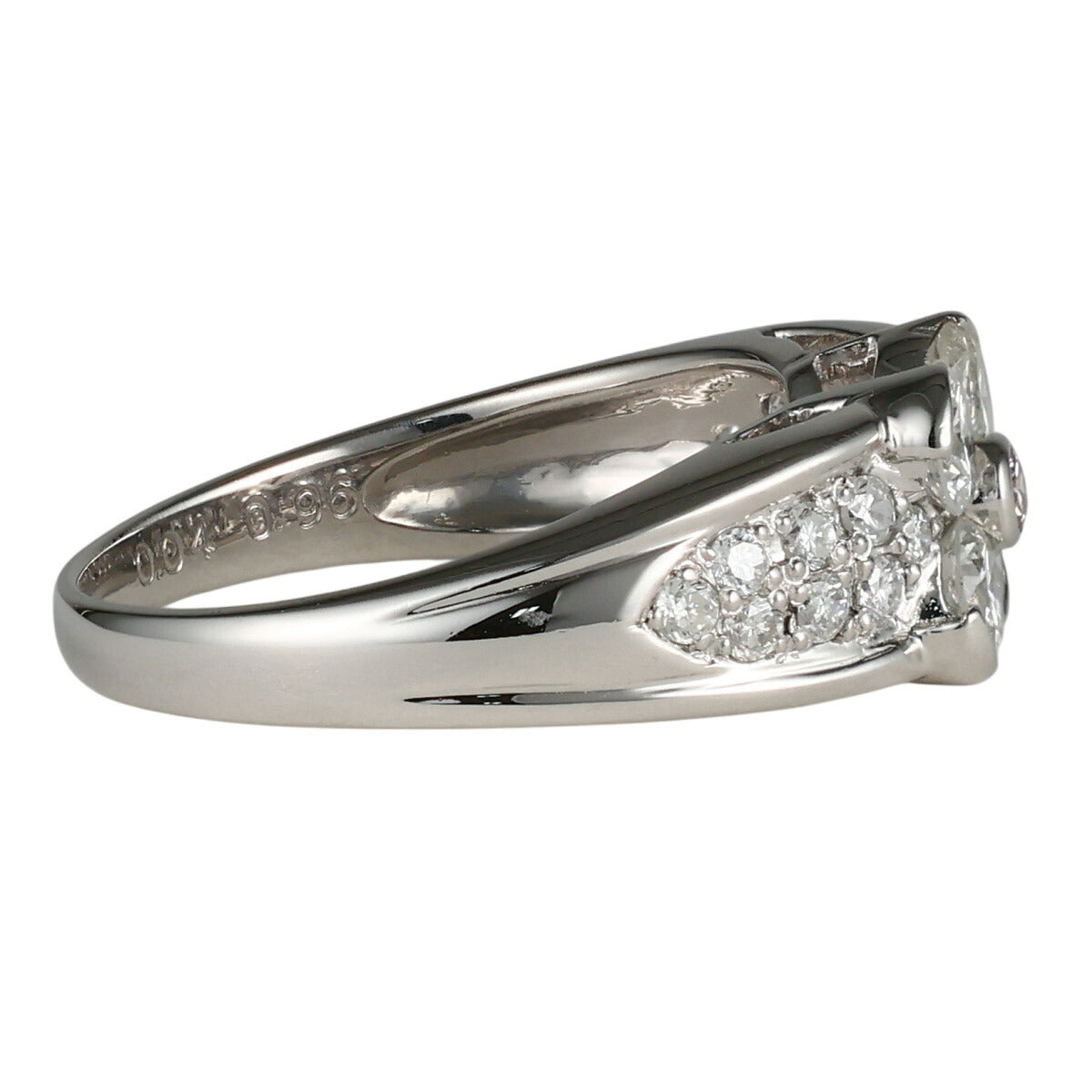 天然ピンクダイヤモンド 0.04ct ダイヤ 0.96ct フラワーデザイン リング Pt900 11.5号 J1023