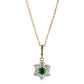 ミキモト エメラルド 0.25ct ダイヤモンド 0.49ct ネックレス K18YG J1127