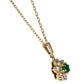 ミキモト エメラルド 0.25ct ダイヤモンド 0.49ct ネックレス K18YG J1127