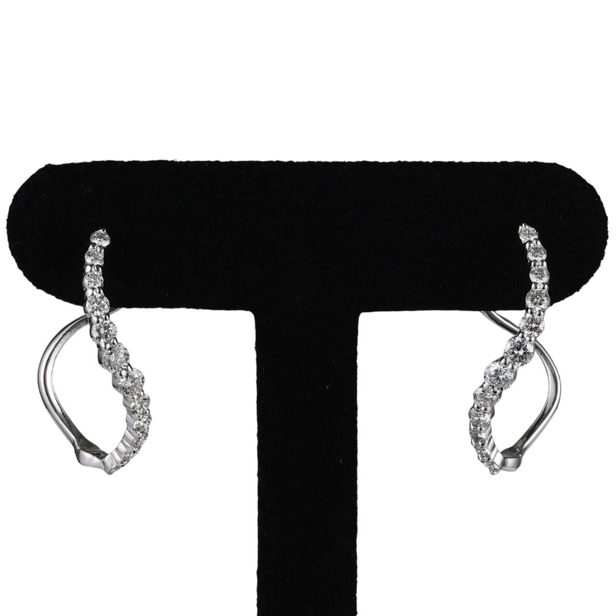 ダイヤモンド 0.41ct 0.41ct ピアス K18WG J1290