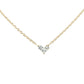 スタージュエリー ダイヤモンド 0.15ct ミステリアスハート ネックレス 2ZN1027 K18YG 保付 J1341