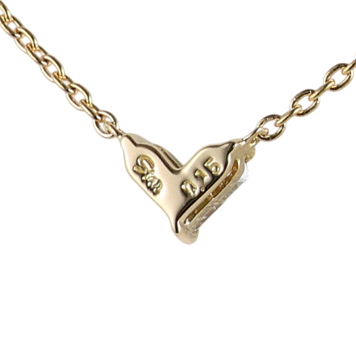 スタージュエリー ダイヤモンド 0.15ct ミステリアスハート ネックレス 2ZN1027 K18YG 保付 J1341