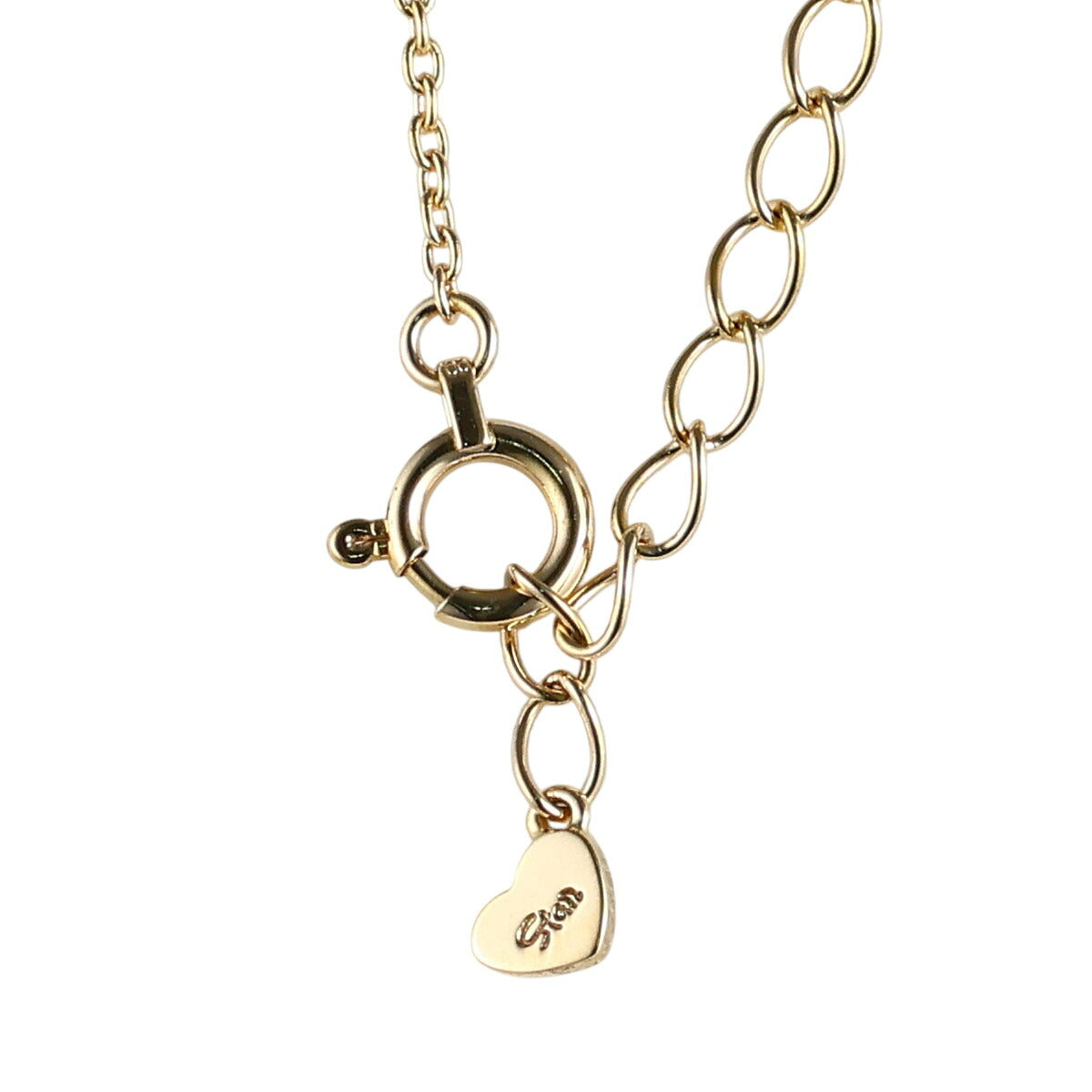 スタージュエリー ダイヤモンド 0.15ct ミステリアスハート ネックレス 2ZN1027 K18YG 保付 J1341