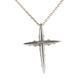 カシケイ ダイヤモンド 0.70ct ネイキッド クロス ネックレス K18BG J1439