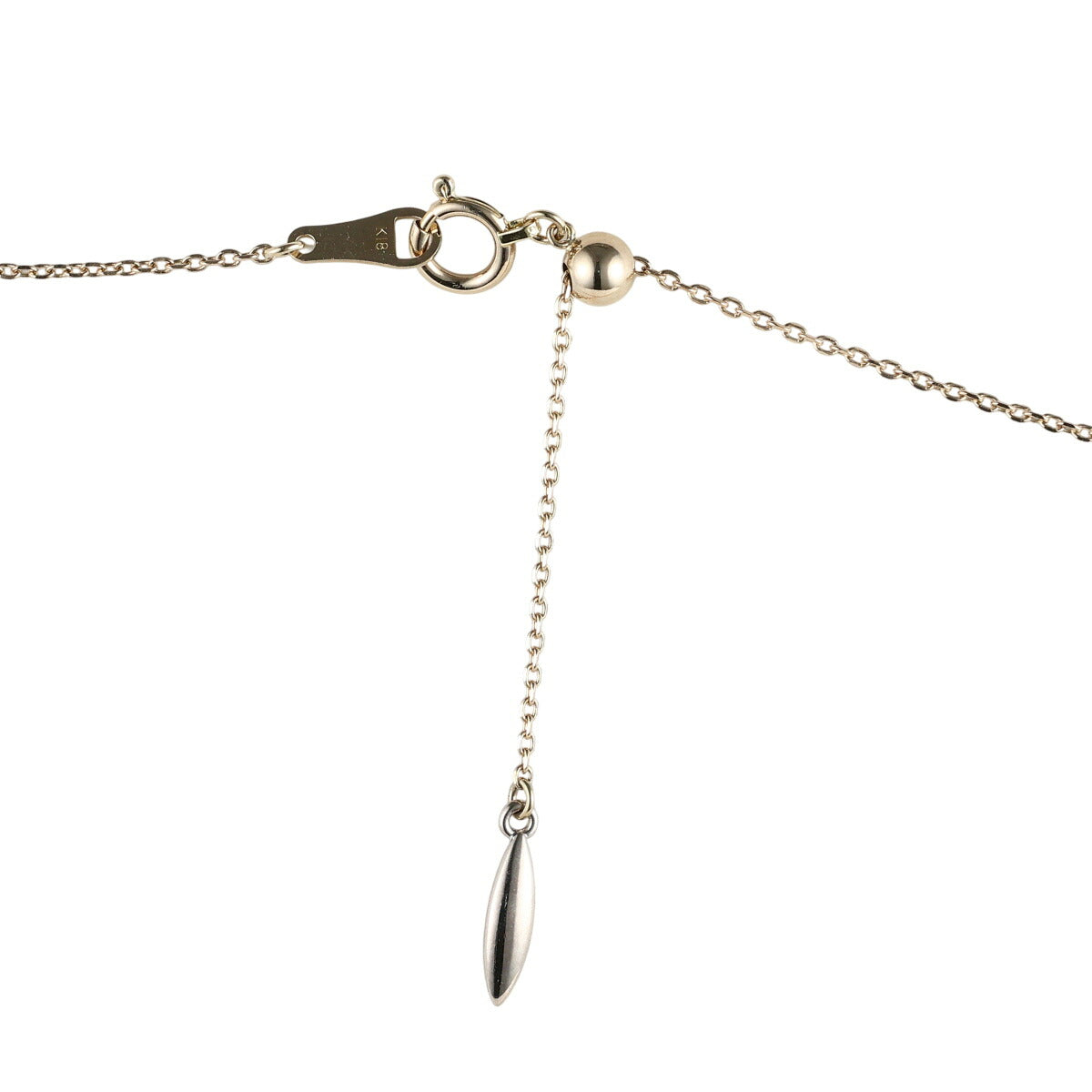カシケイ ダイヤモンド 0.70ct ネイキッド クロス ネックレス K18BG J1439