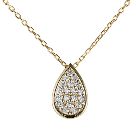 ヴァンドーム青山 ダイヤモンド 0.14ct ドロップモチーフ ネックレス K18YG J1440
