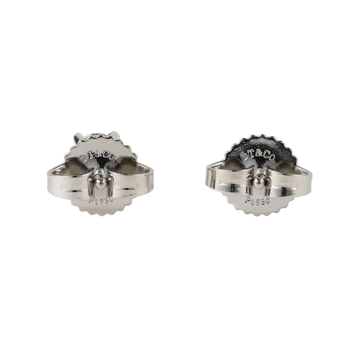 ティファニー ダイヤモンド ソリティア ピアス Pt950 箱付 J1493