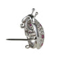 ルビー 0.14ct ダイヤモンド 0.64ct てんとう虫 ペンダントトップ ブローチ K18WG J1627