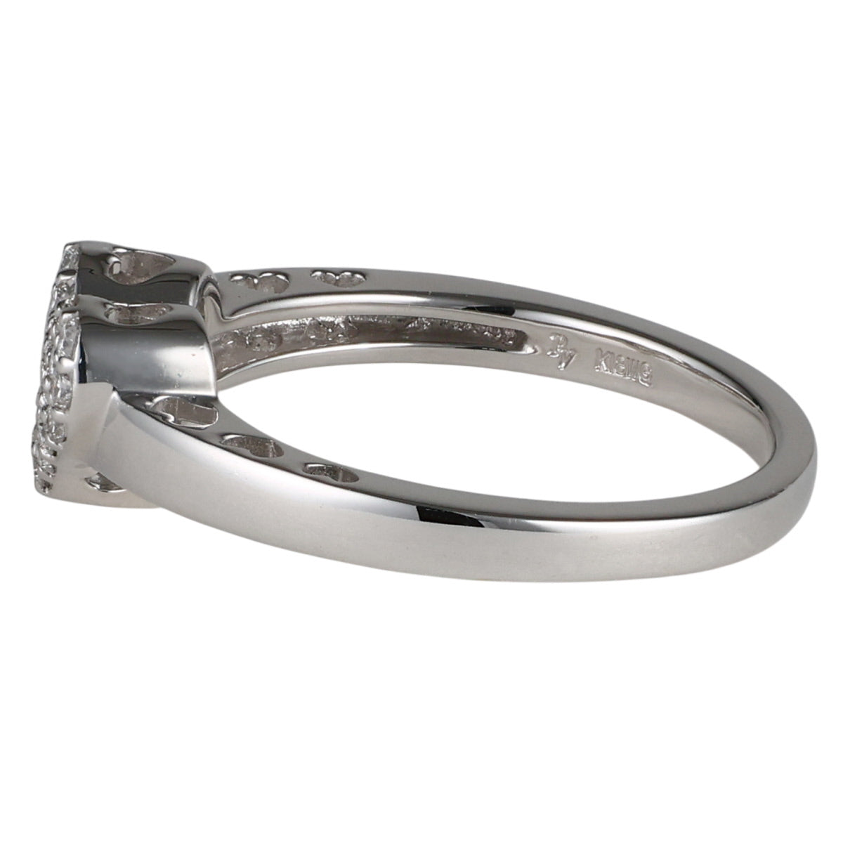 ポンテヴェキオ ダイヤモンド 0.13ct ハート リング K18WG 保付 J1628
