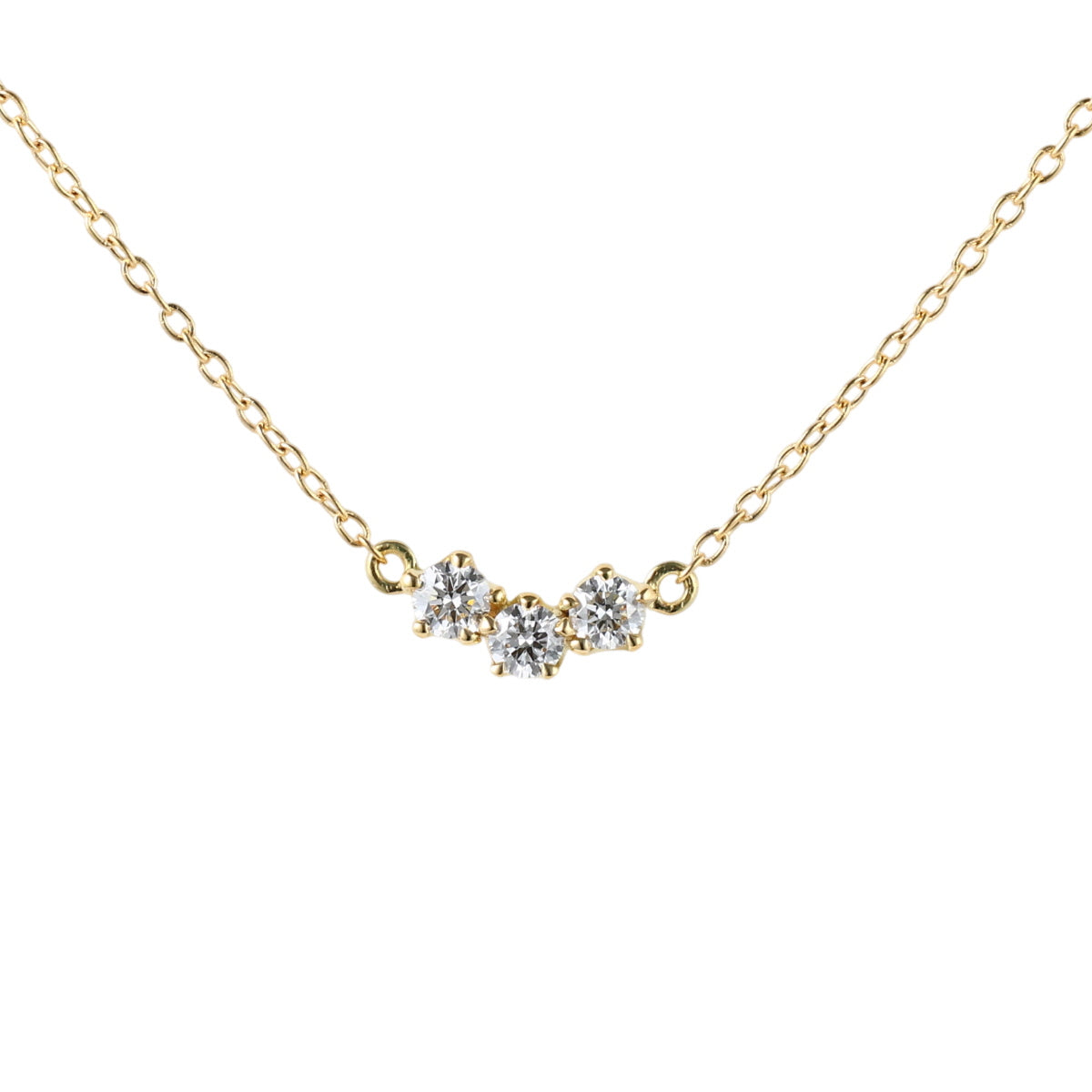 アーカー ダイヤモンド 0.10ct トレス ネックレス AB0986010100 K18YG J1670