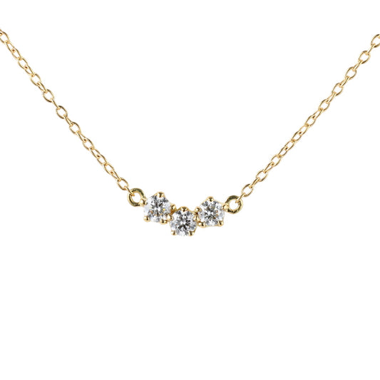 アーカー ダイヤモンド 0.10ct トレス ネックレス AB0986010100 K18YG J1670