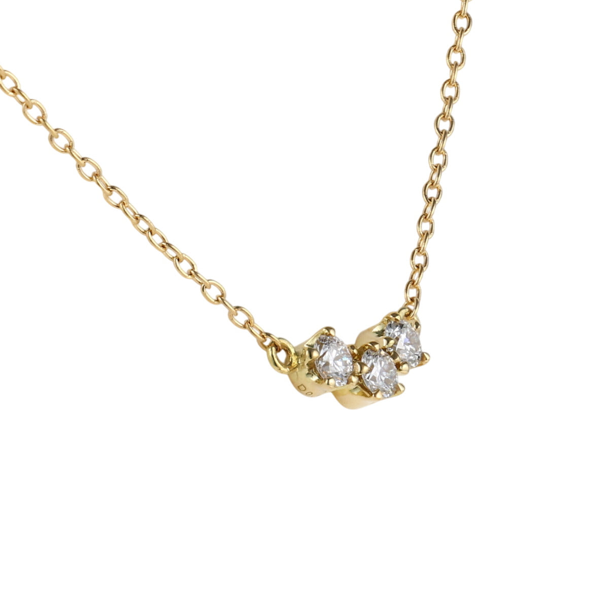 アーカー ダイヤモンド 0.10ct トレス ネックレス AB0986010100 K18YG J1670
