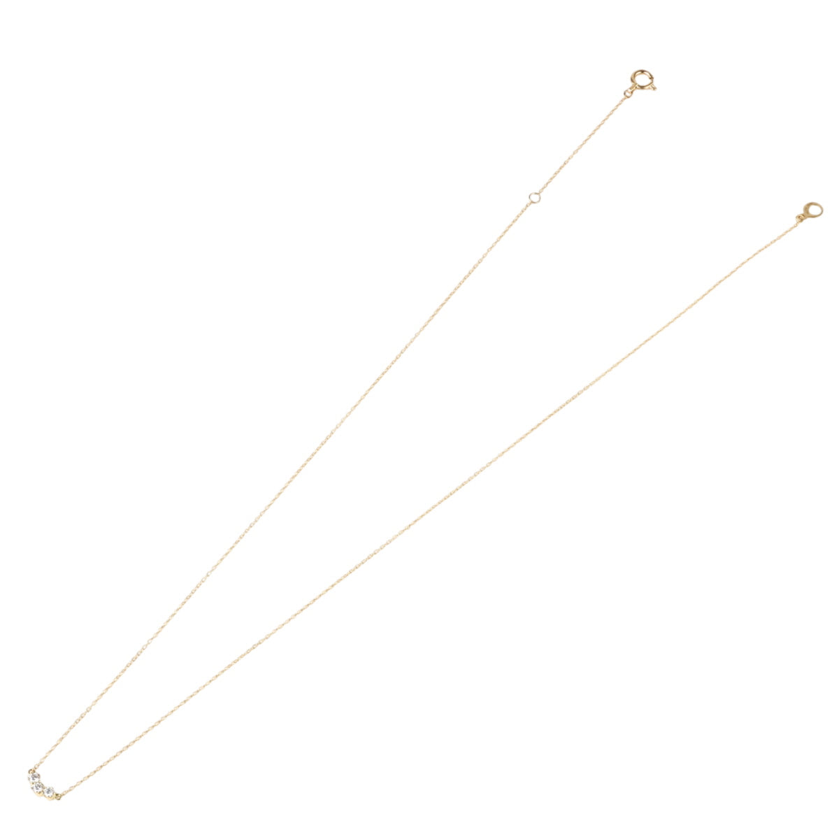 アーカー ダイヤモンド 0.10ct トレス ネックレス AB0986010100 K18YG J1670