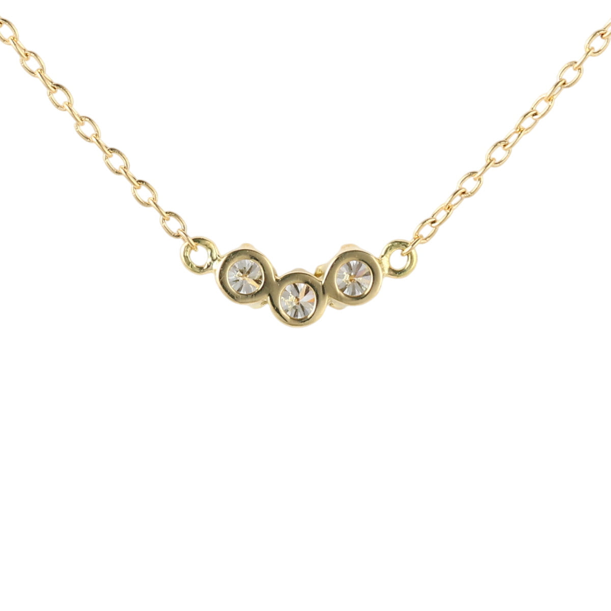アーカー ダイヤモンド 0.10ct トレス ネックレス AB0986010100 K18YG J1670