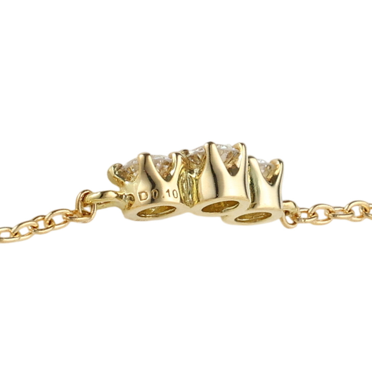 アーカー ダイヤモンド 0.10ct トレス ネックレス AB0986010100 K18YG J1670