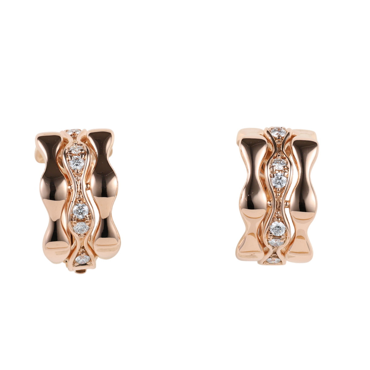 タサキ ダイヤモンド 0.09ct 0.09ct ラベッロ イヤリング K18PG 箱付 J1685