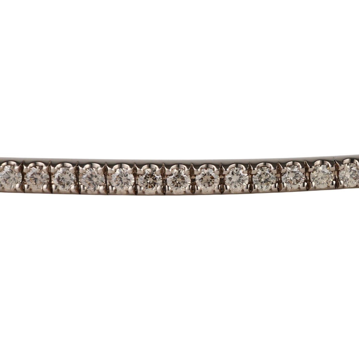 カシケイ ダイヤモンド 0.65ct ライン バングル K18BG J1706