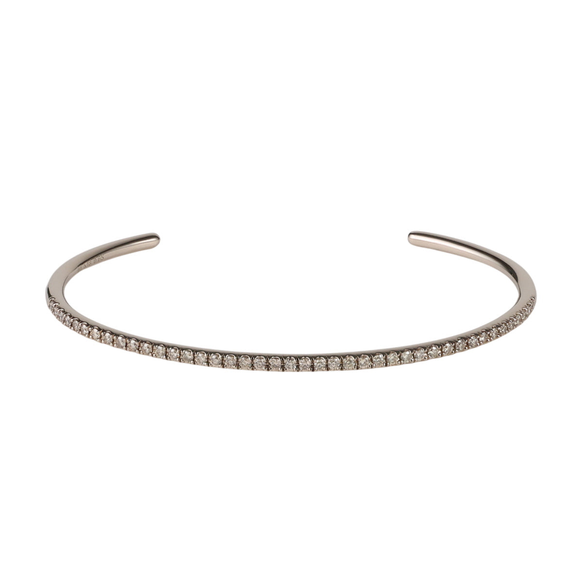 カシケイ ダイヤモンド 0.65ct ライン バングル K18BG J1706