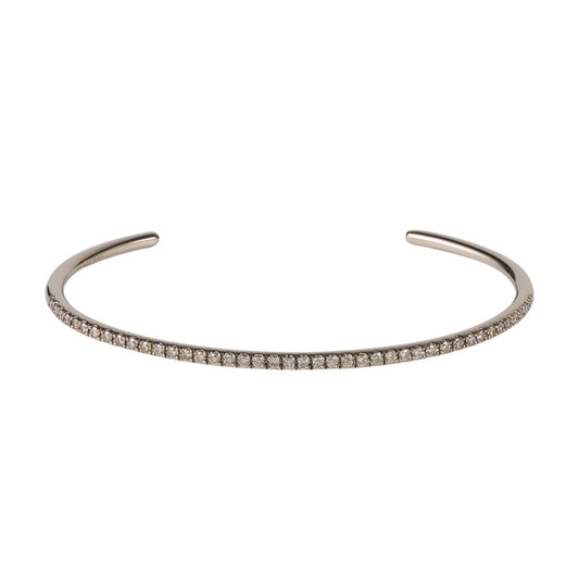 カシケイ ダイヤモンド 0.65ct ライン バングル K18BG J1706