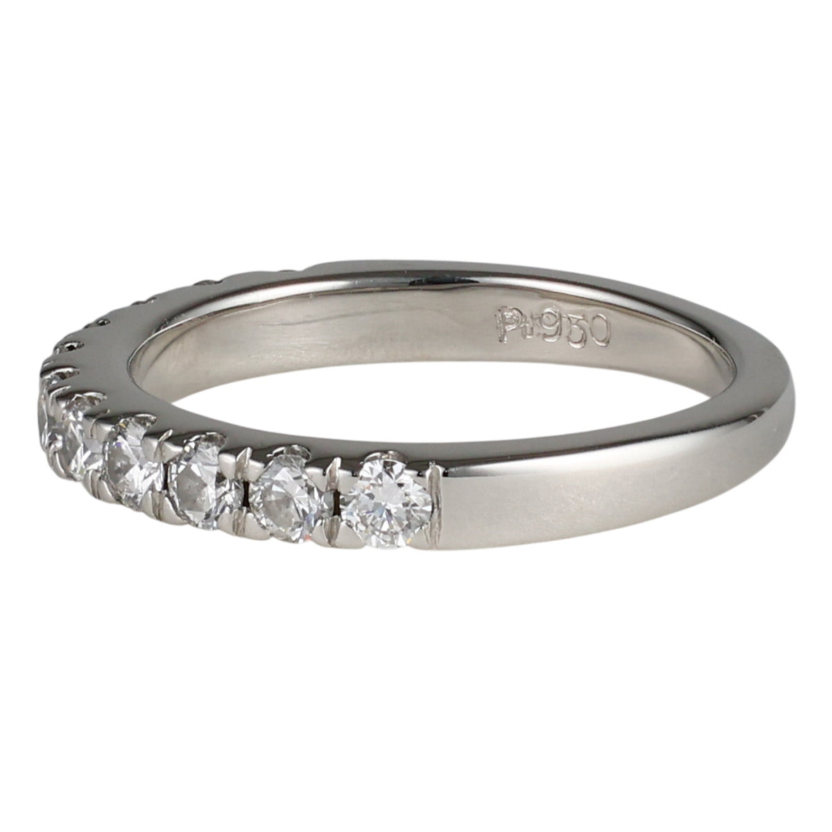 ダイヤモンド 0.65ct ハーフエタニティ リング Pt950 8号 J1754
