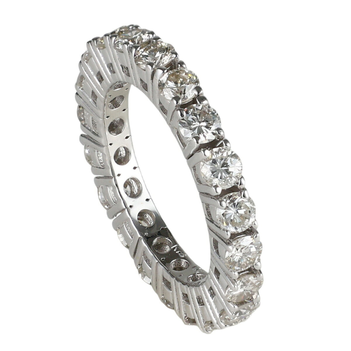 ダイヤモンド 2.76ct フルエタニティ リング K18WG 13号 J1783