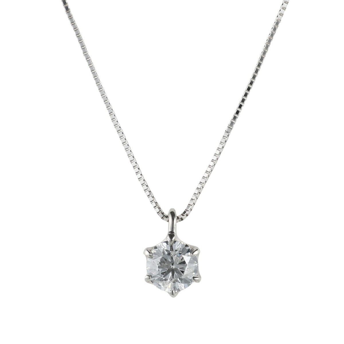 G-I1-F ダイヤモンド 0.505ct 一粒 ネックレス Pt900 Pt850 ソーティング付 J1805