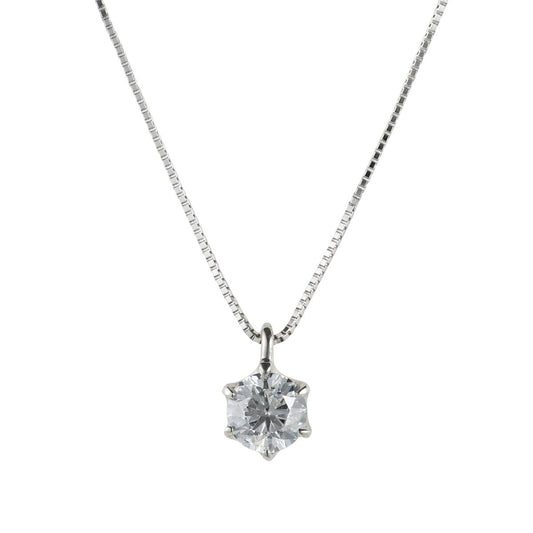 G-I1-F ダイヤモンド 0.505ct 一粒 ネックレス Pt900 Pt850 ソーティング付 J1805