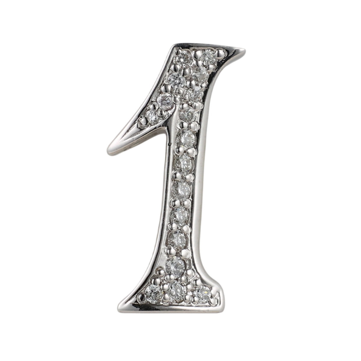 ゆきざき ダイヤモンド 0.17ct ノンブル ナンバー 1 Sサイズ ペンダントトップ Y.NOMBRE.12.9.1.S K18WG J1820