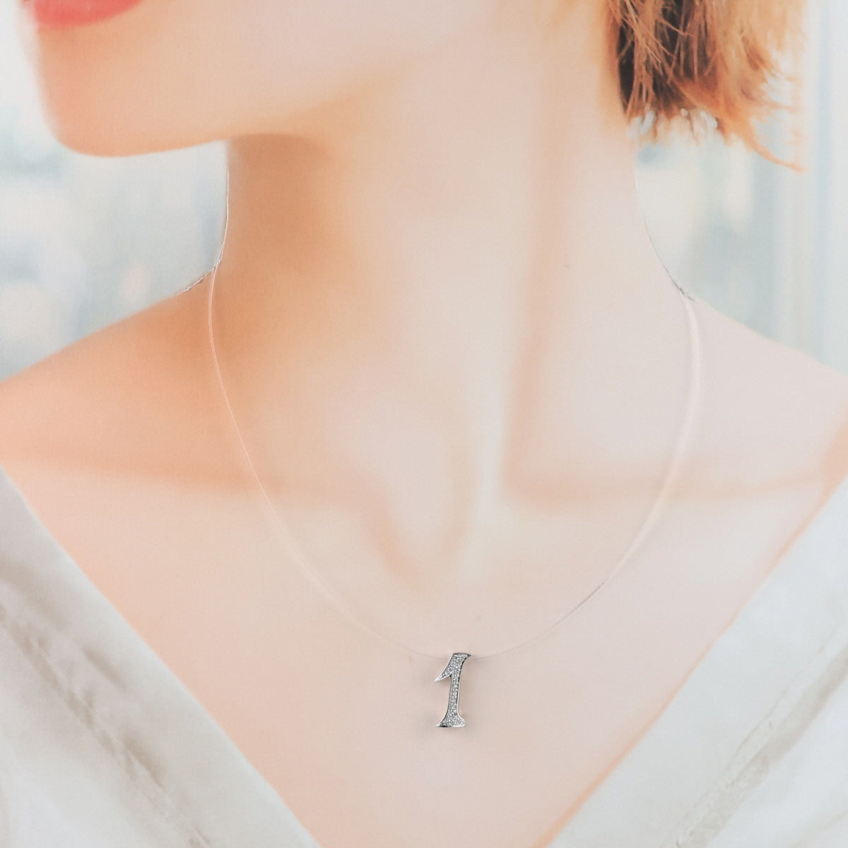 ゆきざき ダイヤモンド 0.17ct ノンブル ナンバー 1 Sサイズ ペンダントトップ Y.NOMBRE.12.9.1.S K18WG J1820