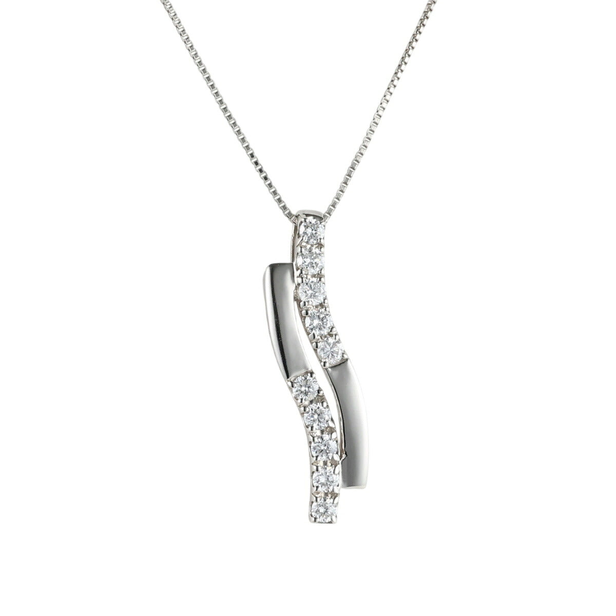 ダイヤモンド 0.313ct デザイン ネックレス Pt900 Pt850 J1877