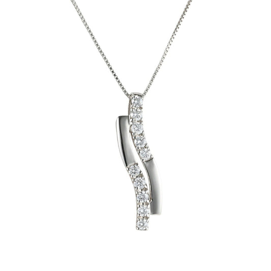 ダイヤモンド 0.313ct デザイン ネックレス Pt900 Pt850 J1877