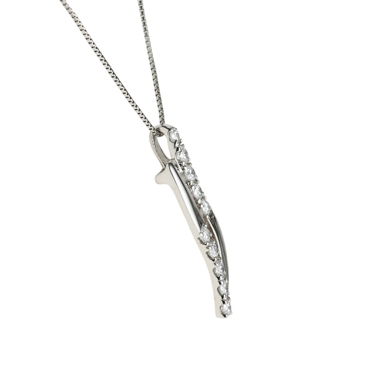 ダイヤモンド 0.313ct デザイン ネックレス Pt900 Pt850 J1877