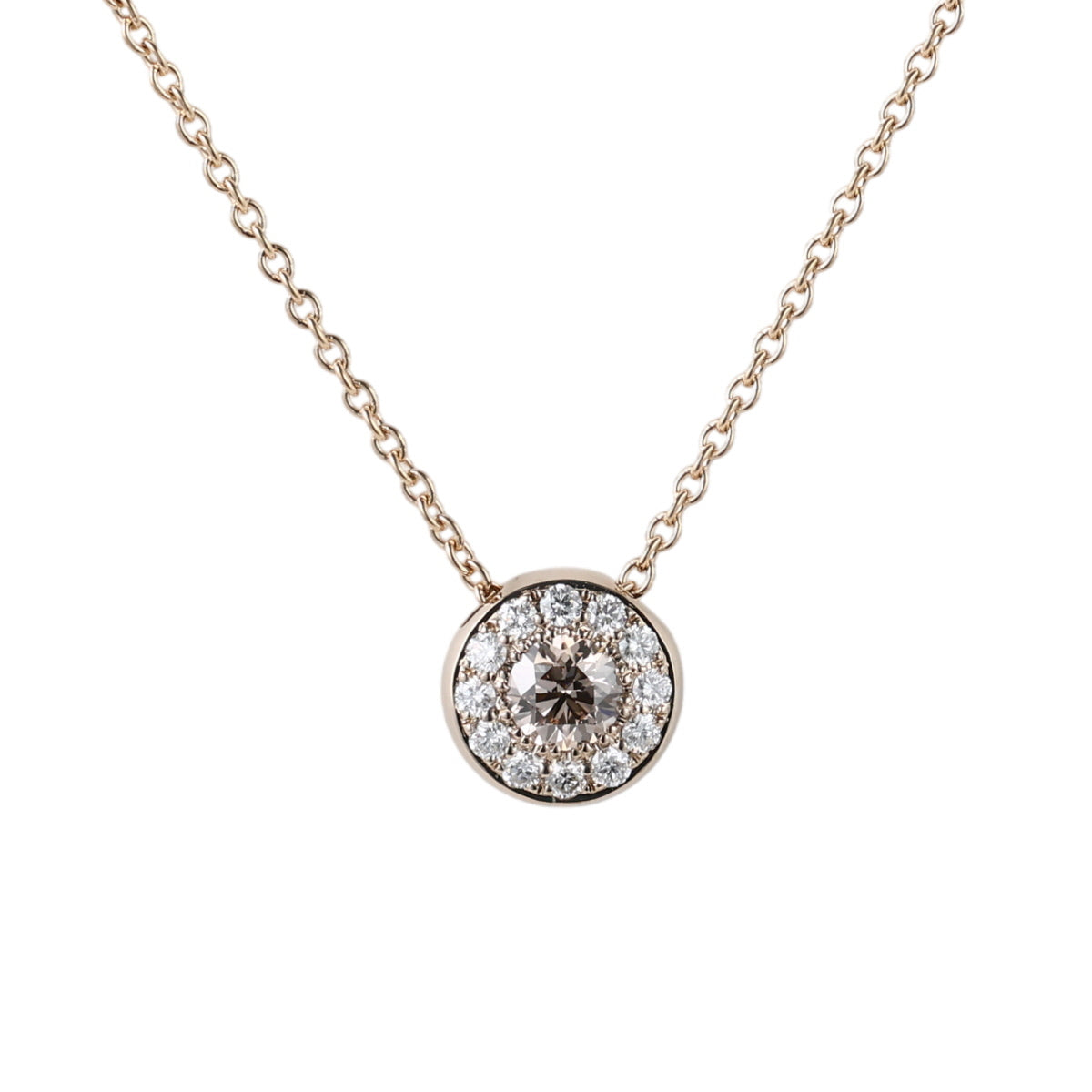 カシケイ ブラウンダイヤ 0.14ct ダイヤモンド 0.07ct モア ネックレス BMR002 K18BG J1910