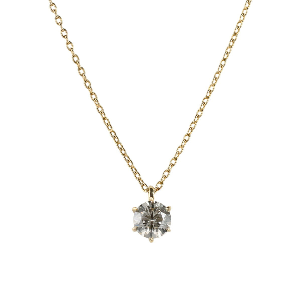 LB-VS1-VG ダイヤモンド 0.526ct 一粒 ネックレス K18YG ソーティング付 J1999