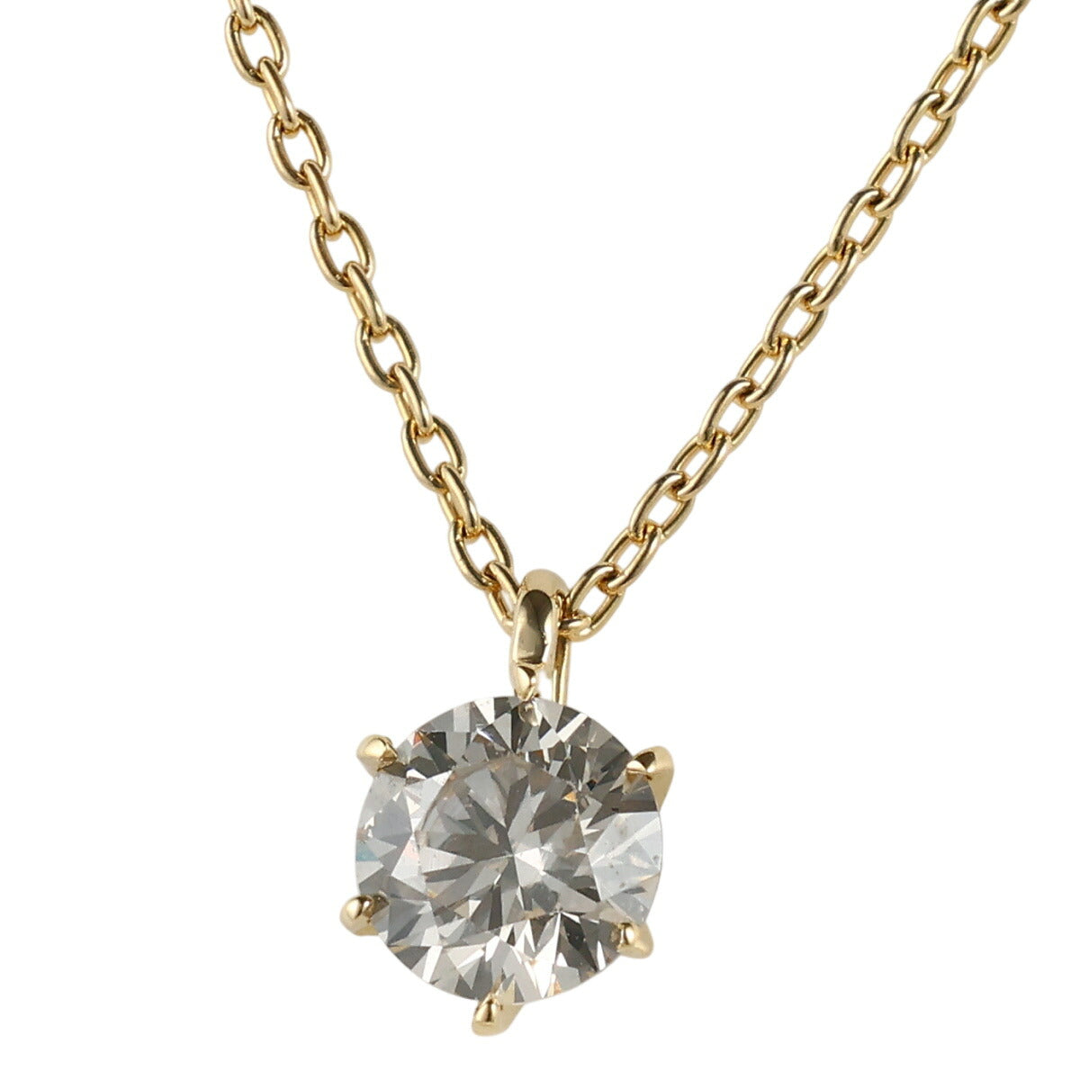 LB-VS1-VG ダイヤモンド 0.526ct 一粒 ネックレス K18YG ソーティング付 J1999