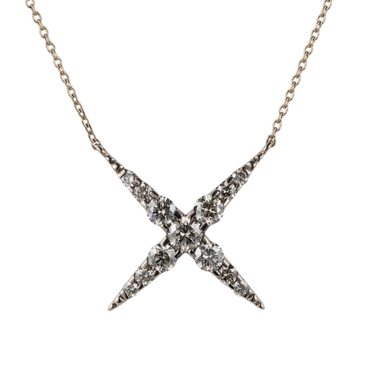 カシケイ ダイヤモンド 1.00ct ネイキッド ネックレス BD074 K18BG J2025