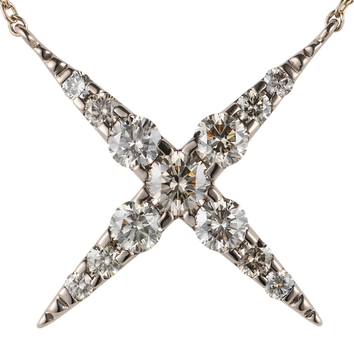 カシケイ ダイヤモンド 1.00ct ネイキッド ネックレス BD074 K18BG J2025