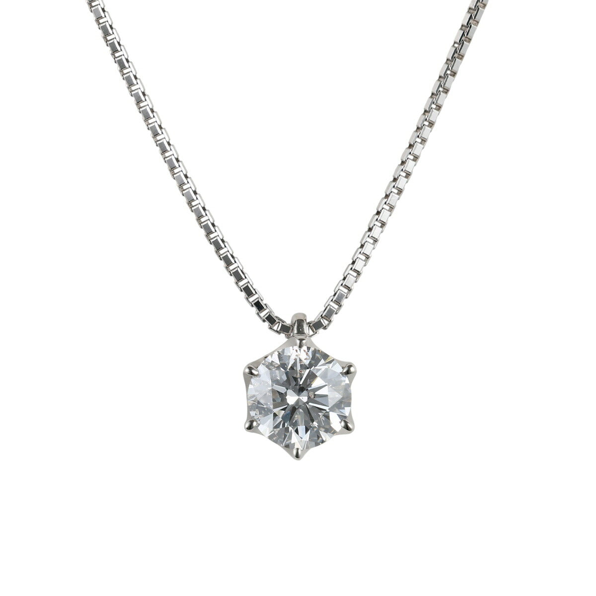 D-SI2-GOOD 1粒ダイヤモンド 1.012ct ネックレス Pt900 Pt850 鑑定書付 J2059
