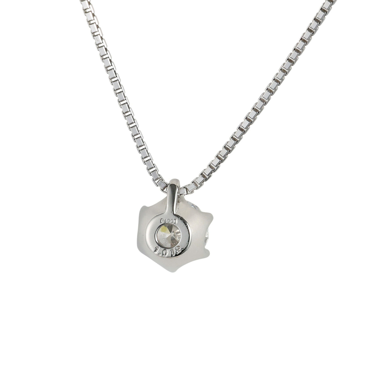 D-SI2-GOOD 1粒ダイヤモンド 1.012ct ネックレス Pt900 Pt850 鑑定書付 J2059