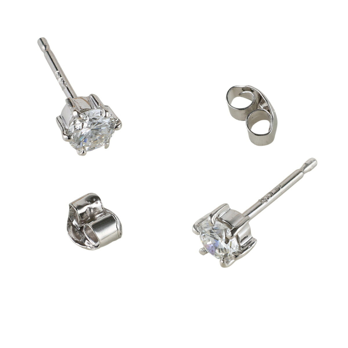 G-SI1-VG ダイヤモンド 0.250ct I-SI2-G ダイヤモンド 0.204ct 一粒 ピアス Pt850 J2109