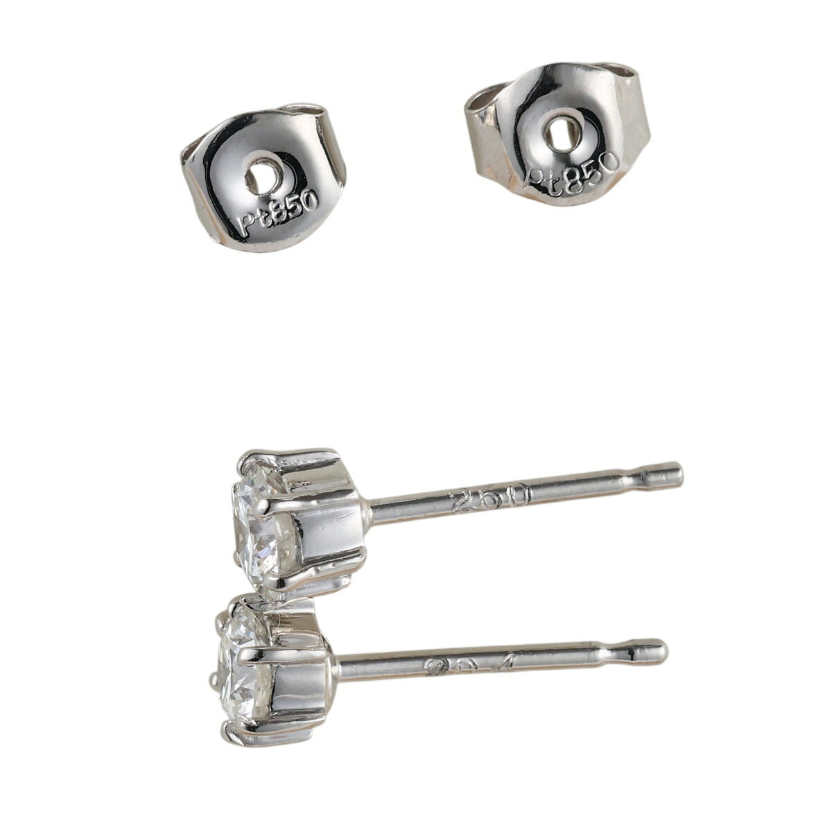 G-SI1-VG ダイヤモンド 0.250ct I-SI2-G ダイヤモンド 0.204ct 一粒 ピアス Pt850 J2109
