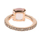 ポメラート ローズクォーツ 4.34ct ダイヤモンド 0.83ct ベイビー リング K18PG 12.5号 J2126