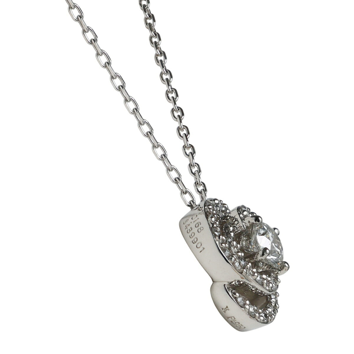 ヴァンドーム青山 ダイヤモンド 0.168ct 0.09ct バラモチーフ ネックレス Pt950 Pt850 J2234