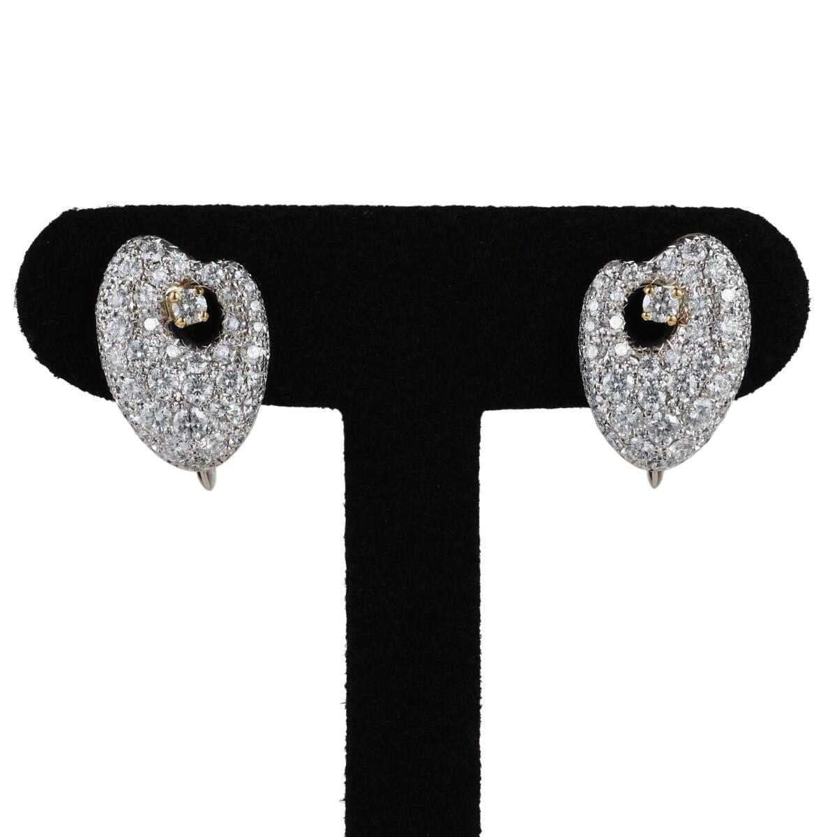 タサキ ダイヤモンド 0.85ct 0.85ct クリップ式 イヤリング K18WG 箱付 J2242